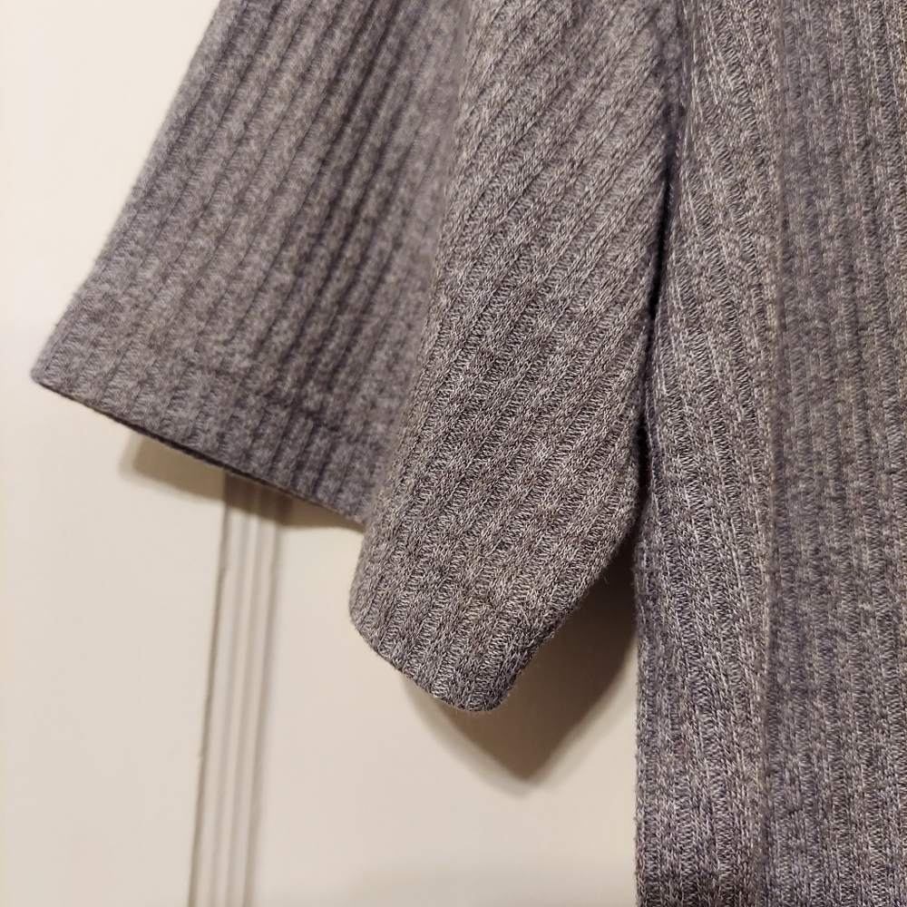 J. Ferrar Ribbed Knit Gray Short Sleeved Tee-Shirt men's size Medium - Picture 4 of 8